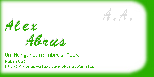 alex abrus business card